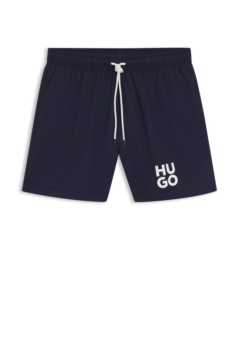 Shorts De Banho Com Estampado De Logo Sobreposto