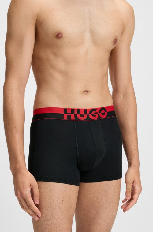 Pack De Três Cuecas Em Algodão Com Logo No Cós