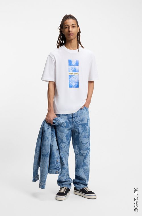 Camiseta HUGO X Jujutsu Kaisen Com Estampado Saturo Gojo