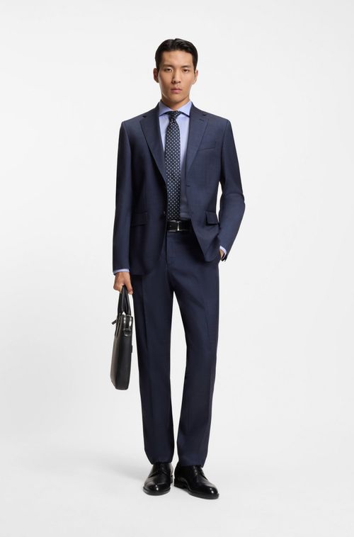 Camisa De Ajuste Slim De Algodão Resistente Aos Vincos