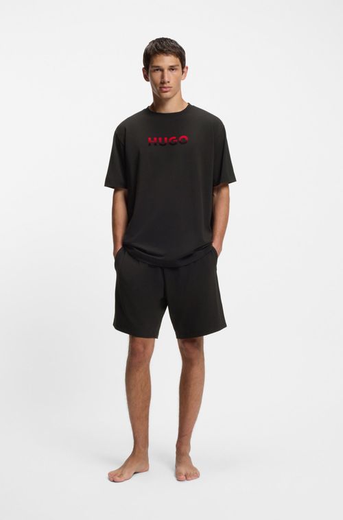 Camiseta De Pijama Em Algodão Com Logo