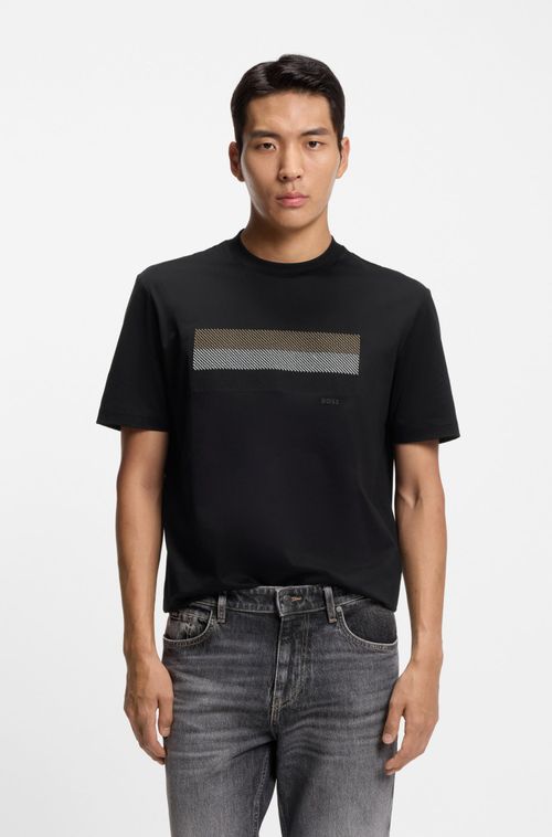 Camiseta Em Jersey De Algodão Com Logo