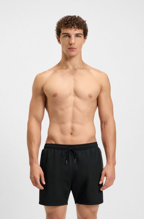 Shorts De Banho Com Logo Metalizado