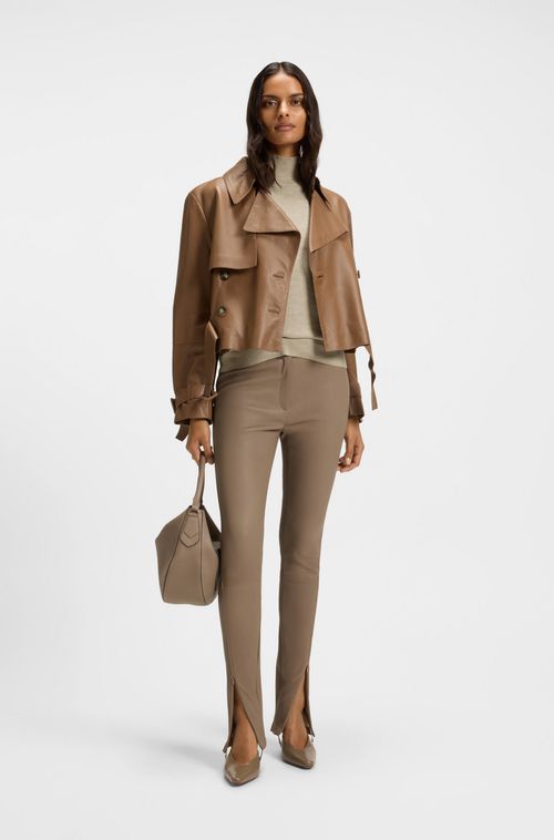 Top De Gola Alta Em Lã