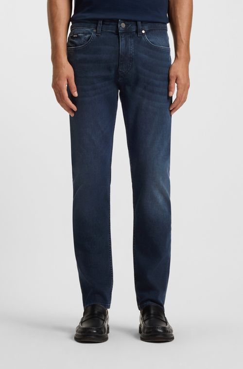Calças Jeans Slim-Fit Em Denim Azul