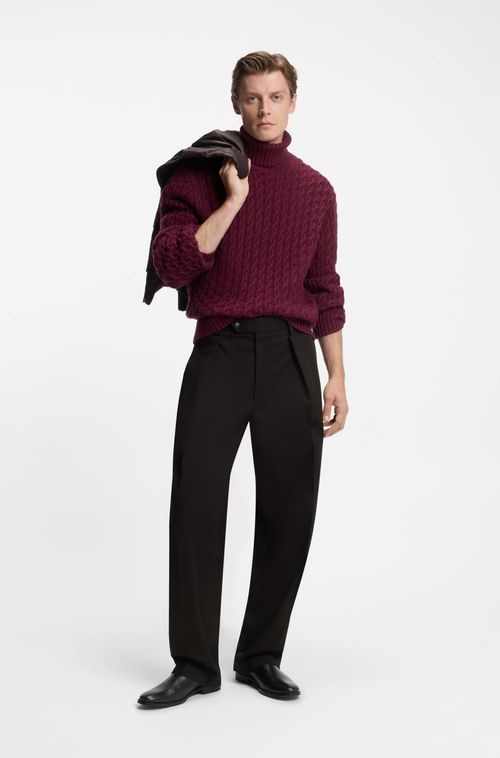 Calças BECKHAM X BOSS Com Micropadrão Em Algodão