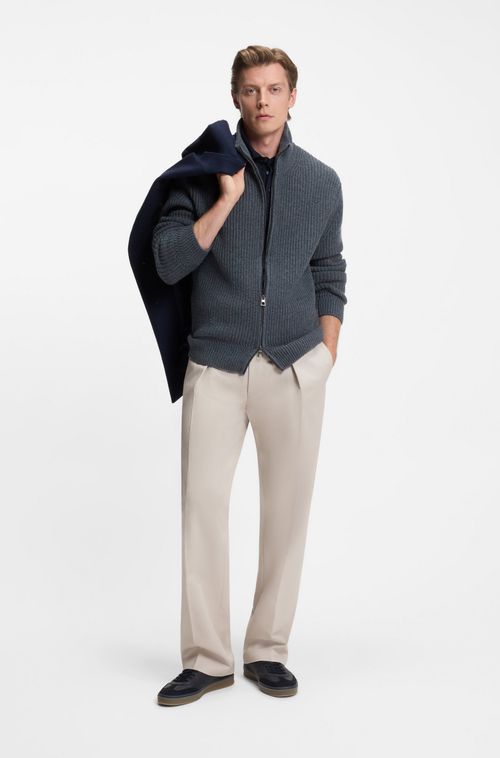 Calças BECKHAM X BOSS Com Micropadrão Em Algodão