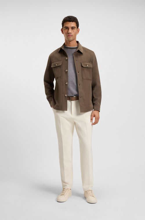 Camiseta Em Algodão Piqué Com Detalhe De Logo