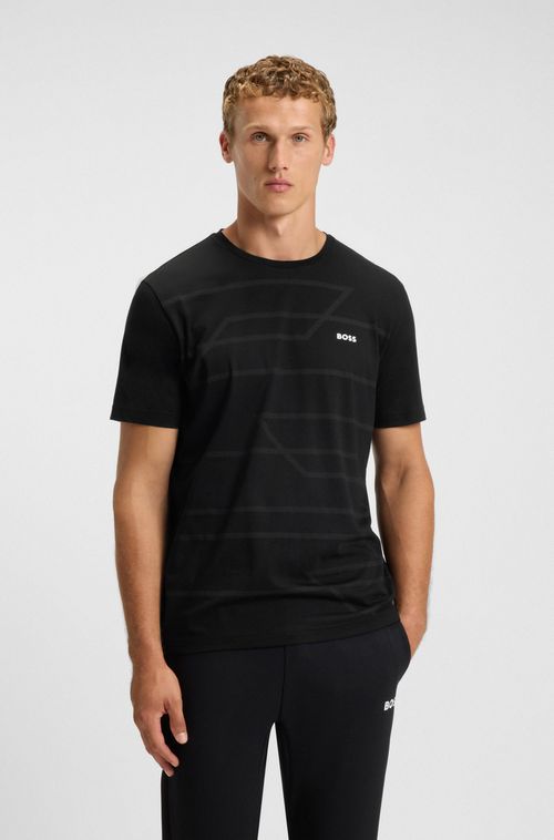 Camiseta Em Jersey De Algodão Com Estampado