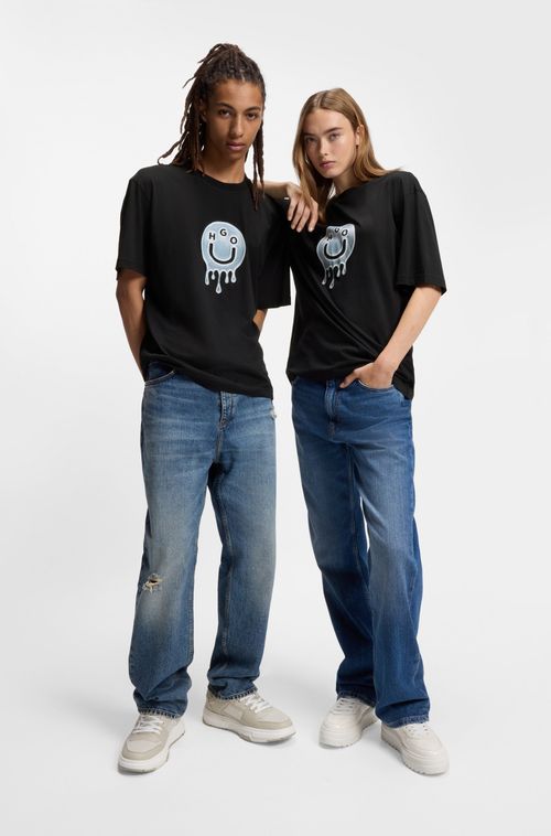 Camiseta De Algodão Com Estampado Gráfico