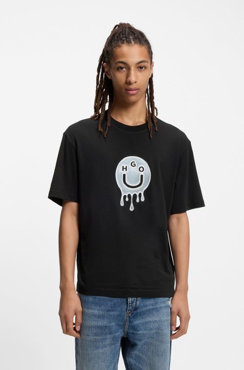 Camiseta De Algodão Com Estampado Gráfico