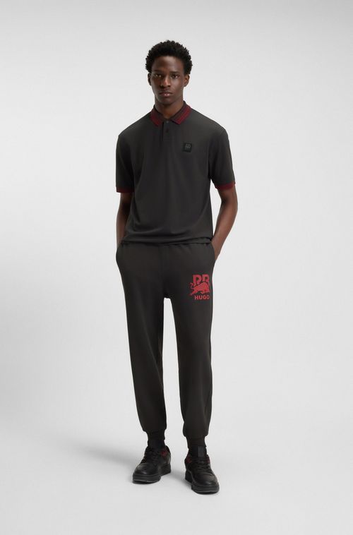 Polo HUGO X Racing Bulls Com Detalhes De Listas