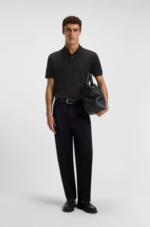 Polo Em Algodão Mercerizado Com Micropadrão