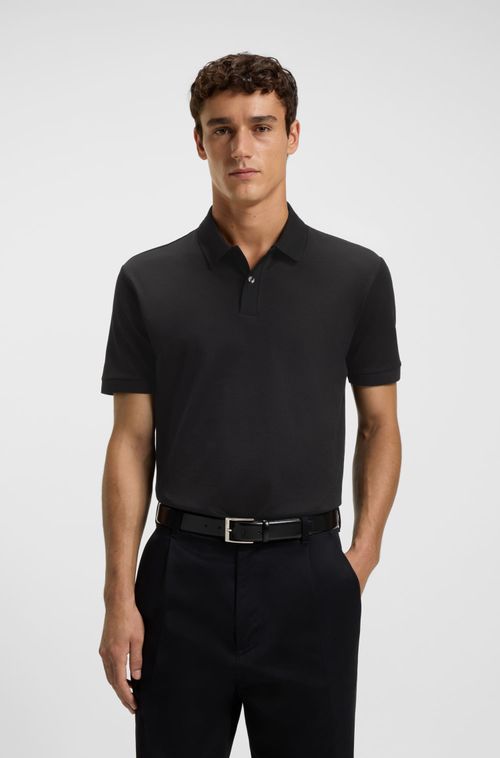 Polo Em Algodão Mercerizado Com Micropadrão