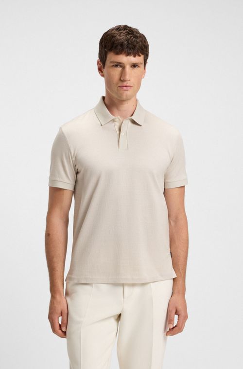 Polo Em Algodão Mercerizado Com Micropadrão