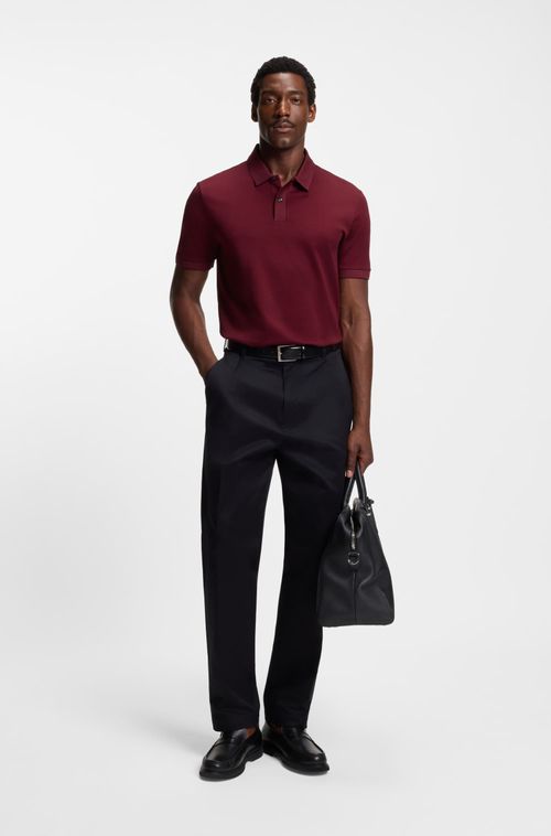Polo Em Algodão Mercerizado Com Micropadrão