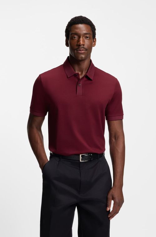 Polo Em Algodão Mercerizado Com Micropadrão