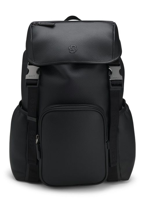 Mochila Em Couro Italiano Com Monograma Double B