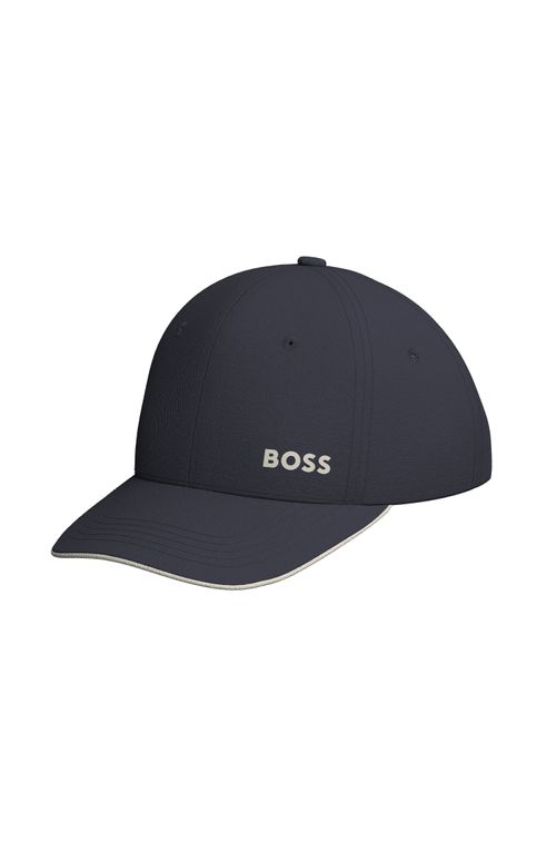 Boné Em Sarja De Algodão Com Logo Impresso