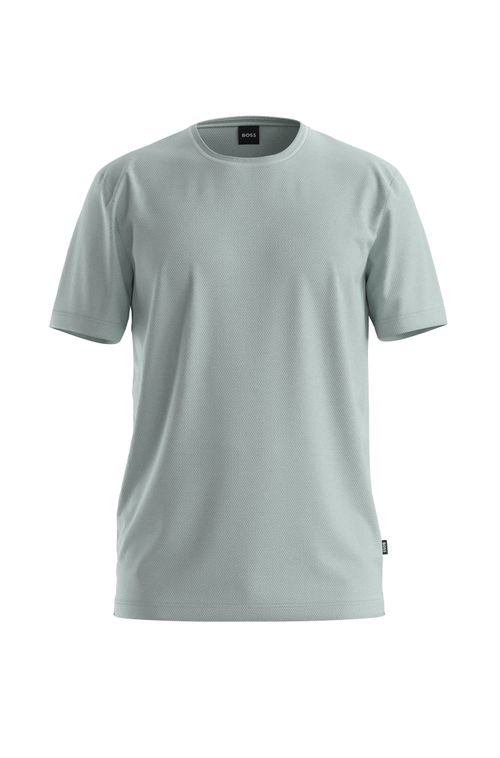 Camiseta De Algodão Com Estrutura De Jacquard