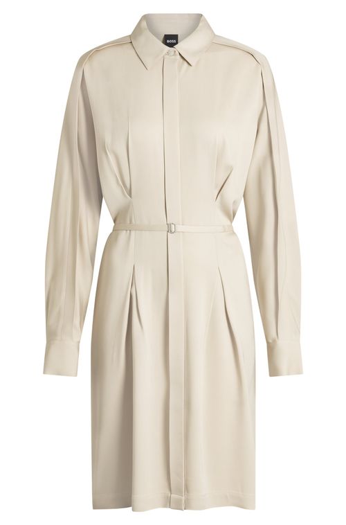 Vestido De Ajuste Descontraído Com Cinto