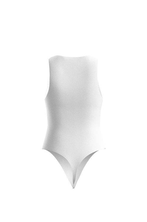 Body Em Jersey Elástico Com Logo Sobreposto