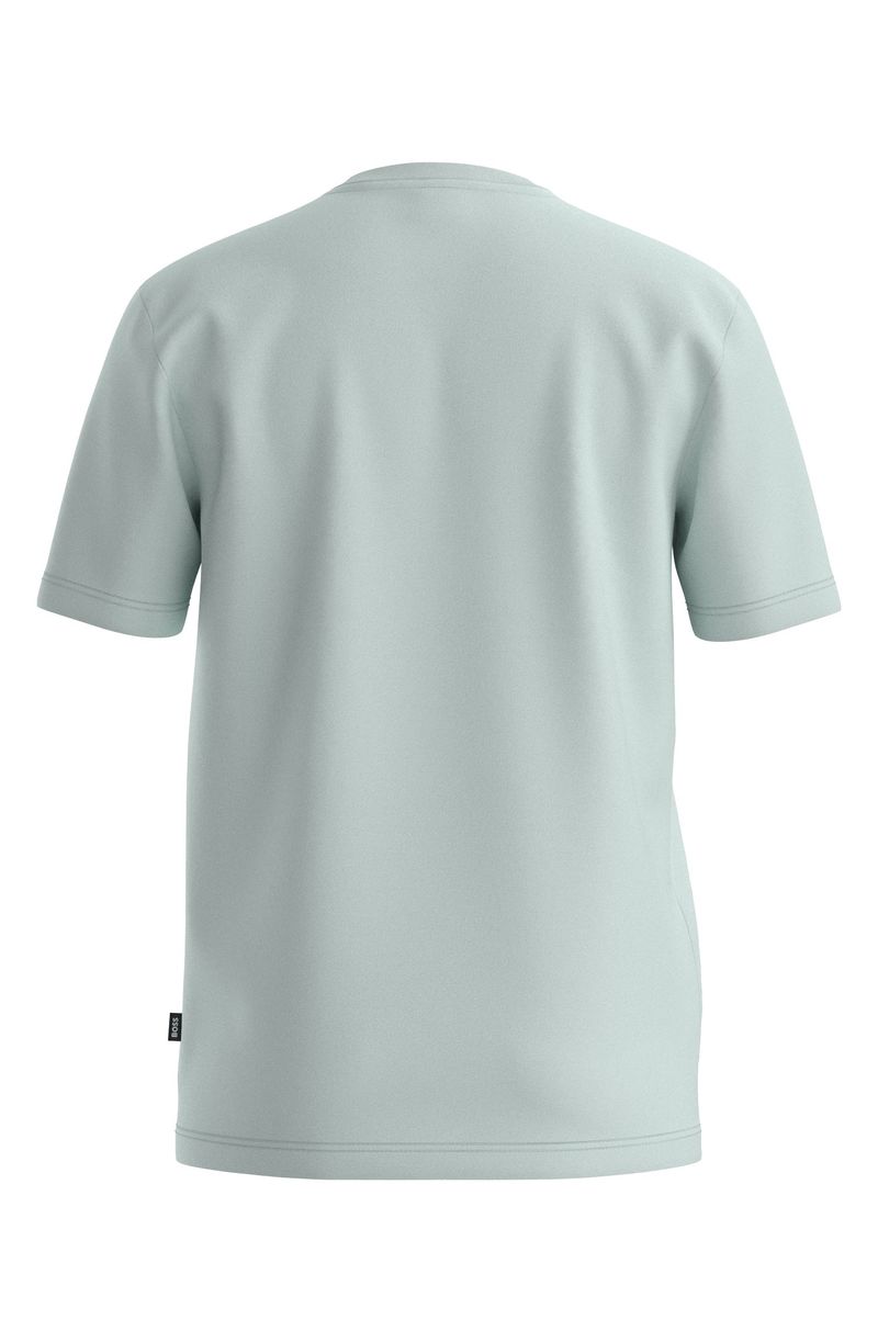 Camiseta Em Jersey De Algodão Com Detalhe De Logo