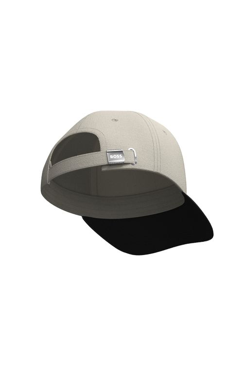 Boné Em Sarja De Algodão Com Logo Impresso