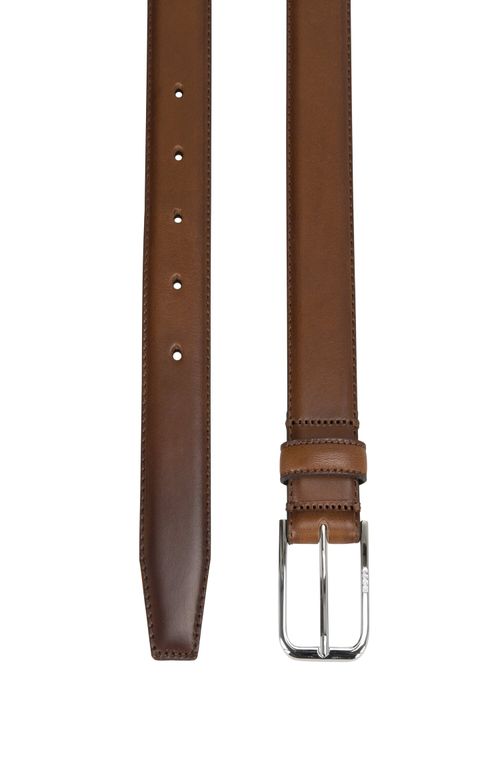 Cinto De Couro Com Fivela De Pino Polido