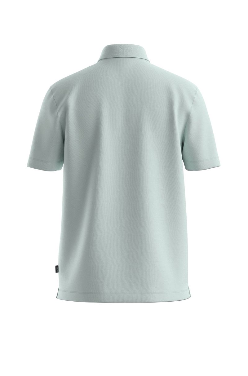 Polo De Algodão Mercerizado Com Monograma Double B