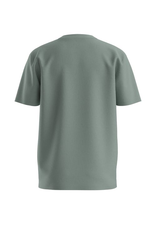 Camiseta Em Algodão Elástico Com Logo Contrastante