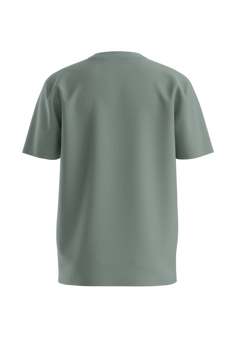 Camiseta Em Algodão Elástico Com Logo Contrastante