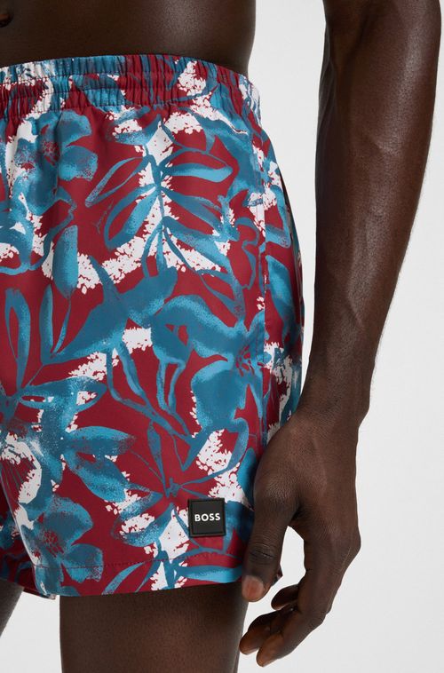 Shorts De Banho Totalmente Forrados Com Estampado Sazonal