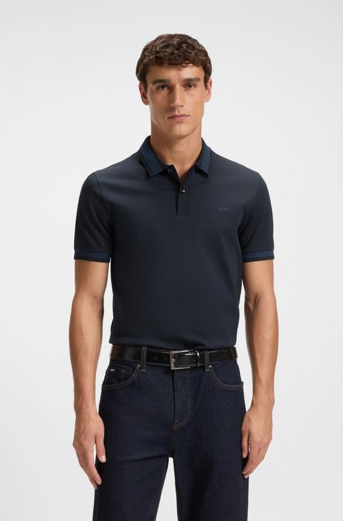 Polo De Ajuste Slim Em Algodão Mercerizado