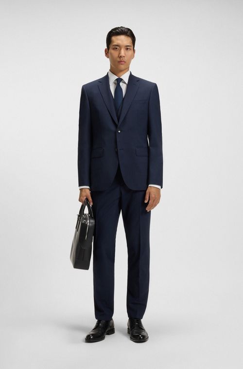 Colete Slim Fit Em Lã Virgem Stretch