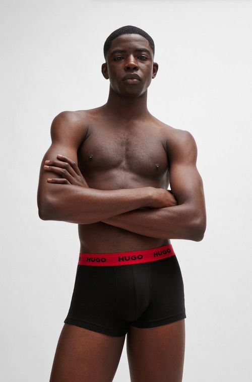 Conjunto 3 Cuecas Em Algodão Stretch Com Logo