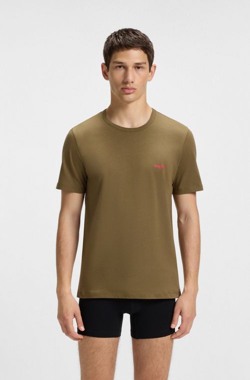 Pack De Três Camisetas De Roupa Interior Em Jersey De Algodão