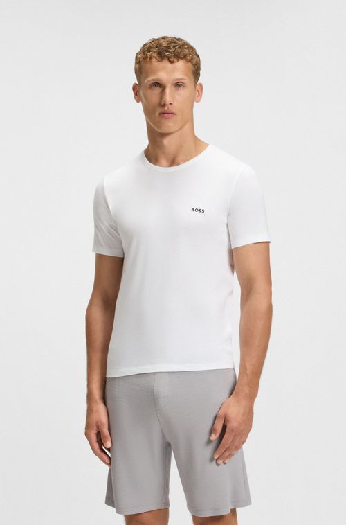 Pack De Três Camisetas Em Algodão Com Logo Bordado