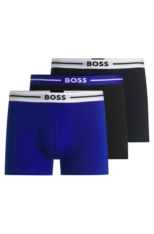Pack Com Três Cuecas Boxer Com Cintura De Faixa De Logo