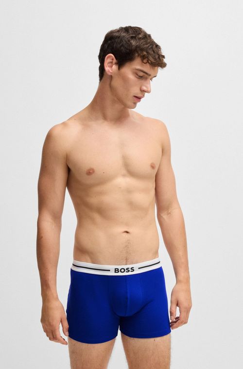 Pack Com Três Cuecas Boxer Com Cintura De Faixa De Logo