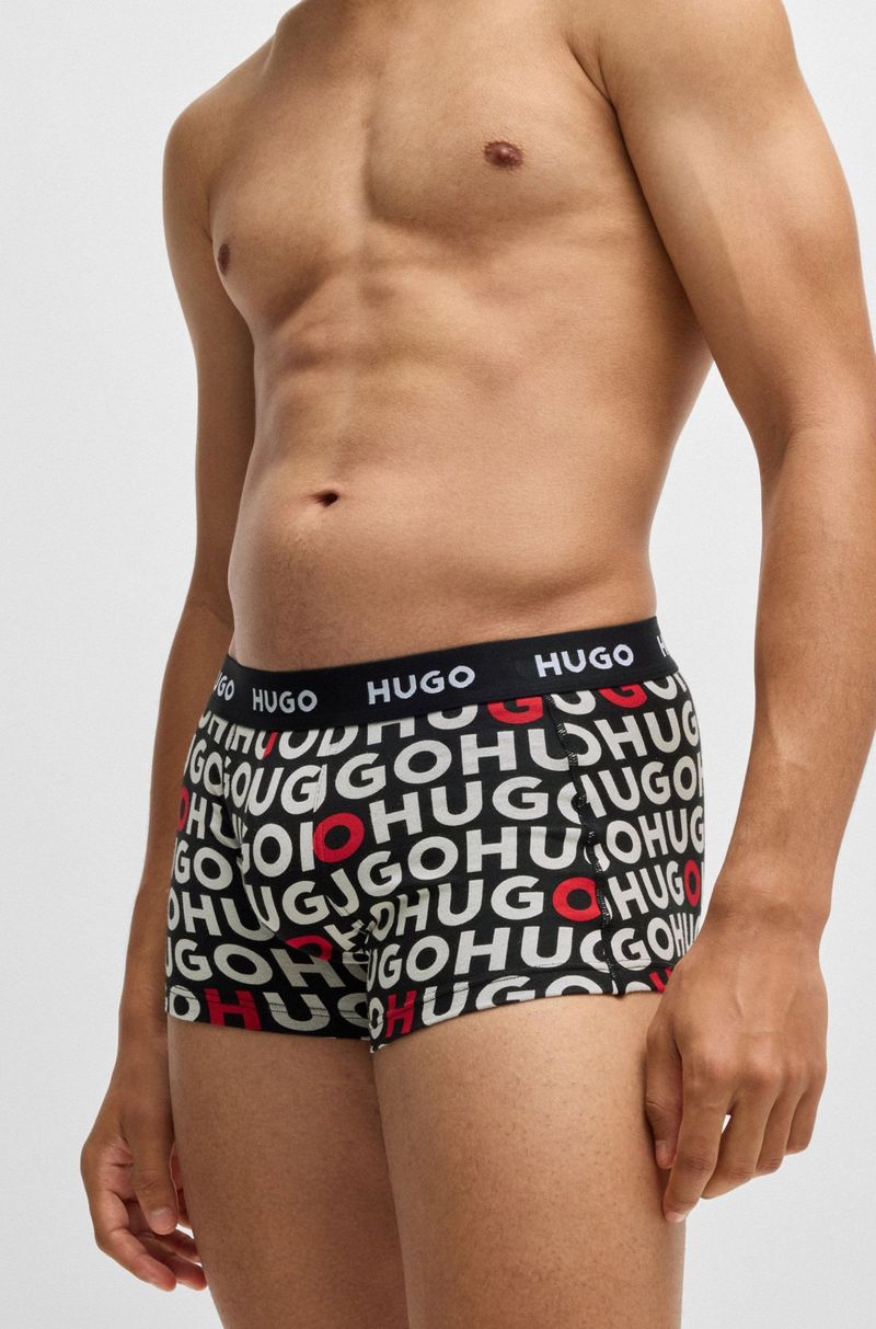 Pack De Três Boxers De Algodão Elástico Com Logo