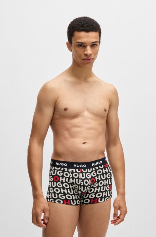 Pack De Três Boxers De Algodão Elástico Com Logo