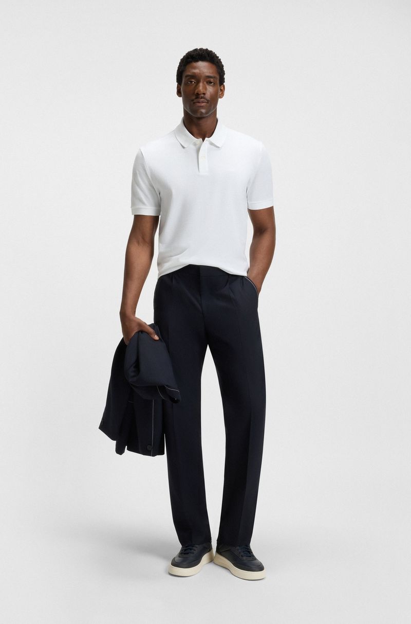 Camisa Polo Em Algodão Orgânico Com Logo Bordado