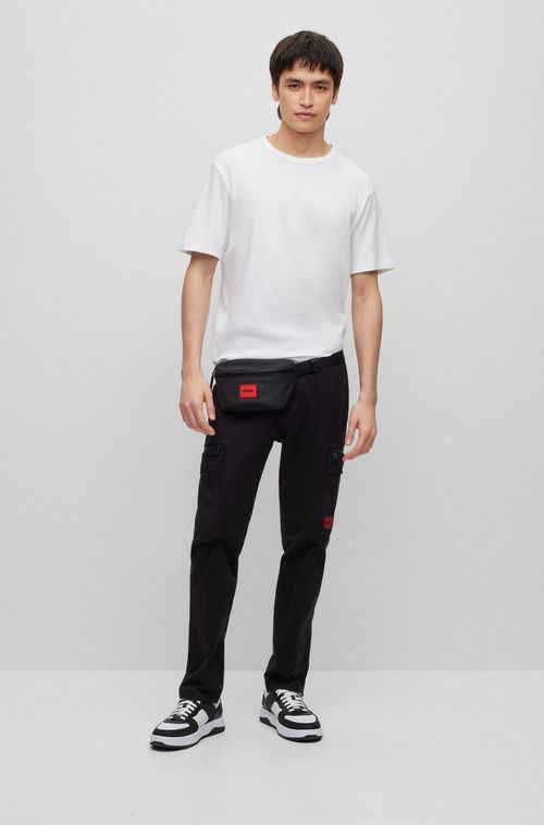 Camiseta Regular Fit Em Algodão Pima Com Logotipo Contrastante