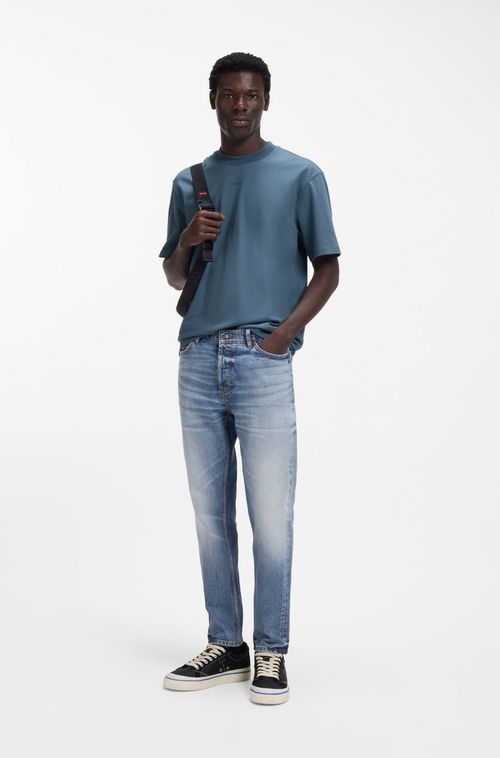 Camiseta De Ajuste Descontraído Em Algodão