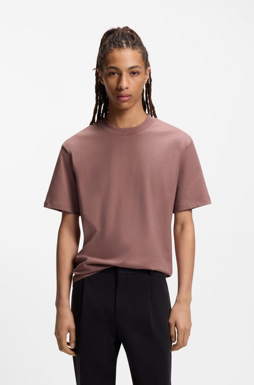 Camiseta De Ajuste Descontraído Em Algodão Com Logo