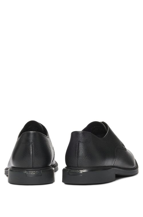 Sapatos Derby Em Couro Granulado