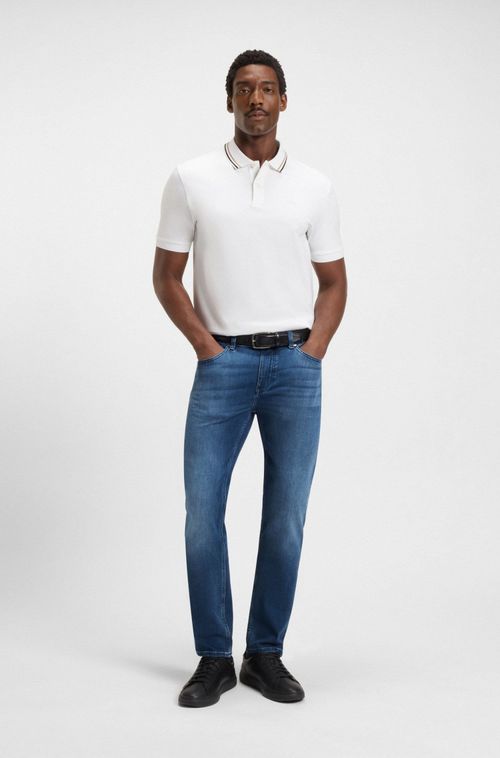 Calças Jeans Delaware Slim Fit Em Denim Stretch Azul