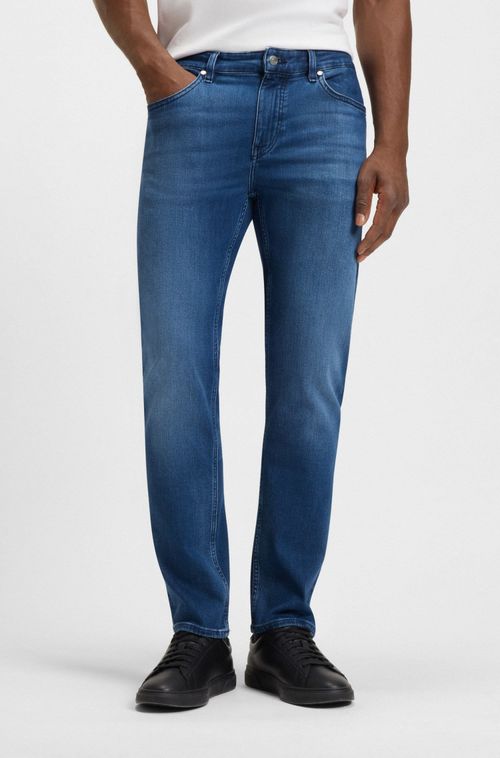 Calças Jeans Delaware Slim Fit Em Denim Stretch Azul