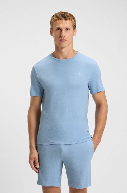 Camiseta De Pijama Em Jersey Com Logo Bordado